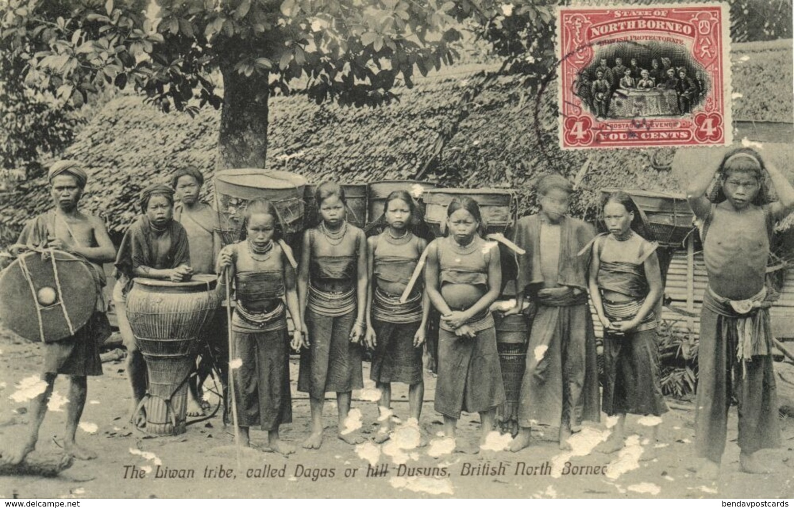 British North Borneo, SABAH, Liwan Tribe Natives, Dagas Or Hill Dusuns (1910s) - Malaysia