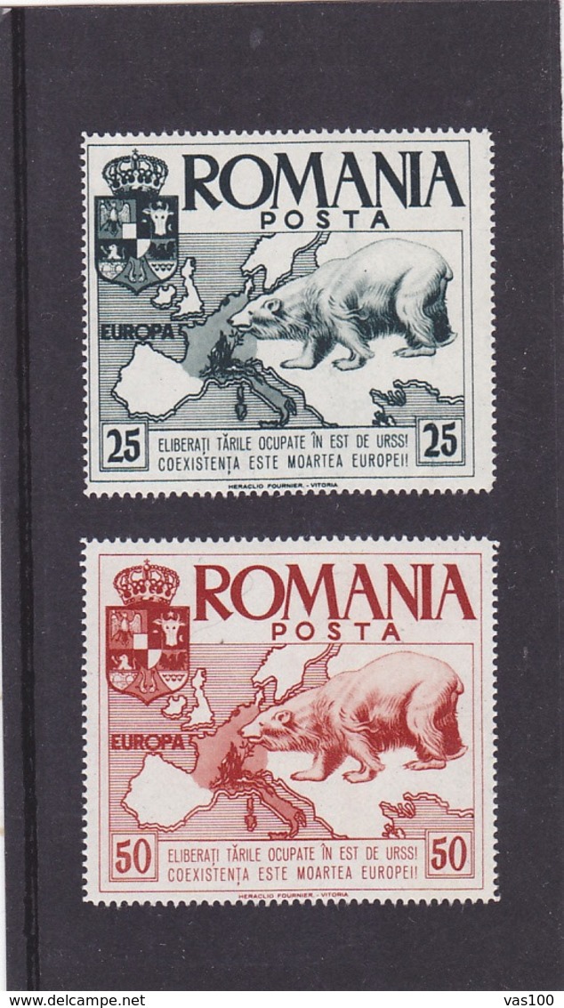 Romania Spain Exile Europa CEPT 1958 STAMP Perforated Issue 10 Mai 1958,MNH,OG. - 1958