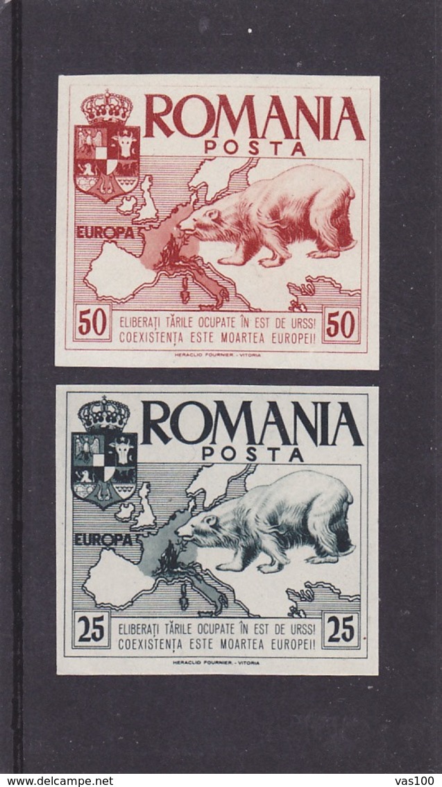 Romania Spain Exile Europa CEPT 1958 STAMP Imperforated Issue 10 Mai 1958,MNH,OG. - 1958