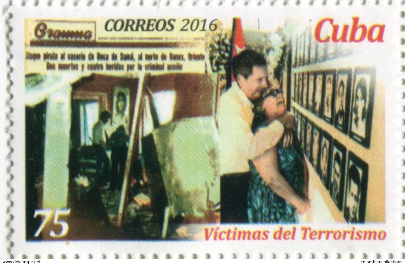 Lote CU2016-2, Cuba, 2016, Sello, Stamp, Victimas Cubanas Del Terrorismo, 2 V, Che Guevara, Cuban Victims Of Terrorism - Otros & Sin Clasificación