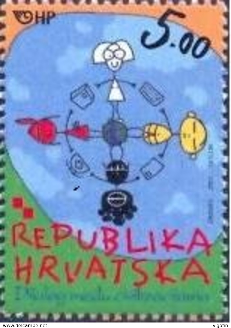 HR 2001-586 YEAR OF DIALOG, HRVATSKA CROATIA, 1 X 1v, MNH - Kroatien