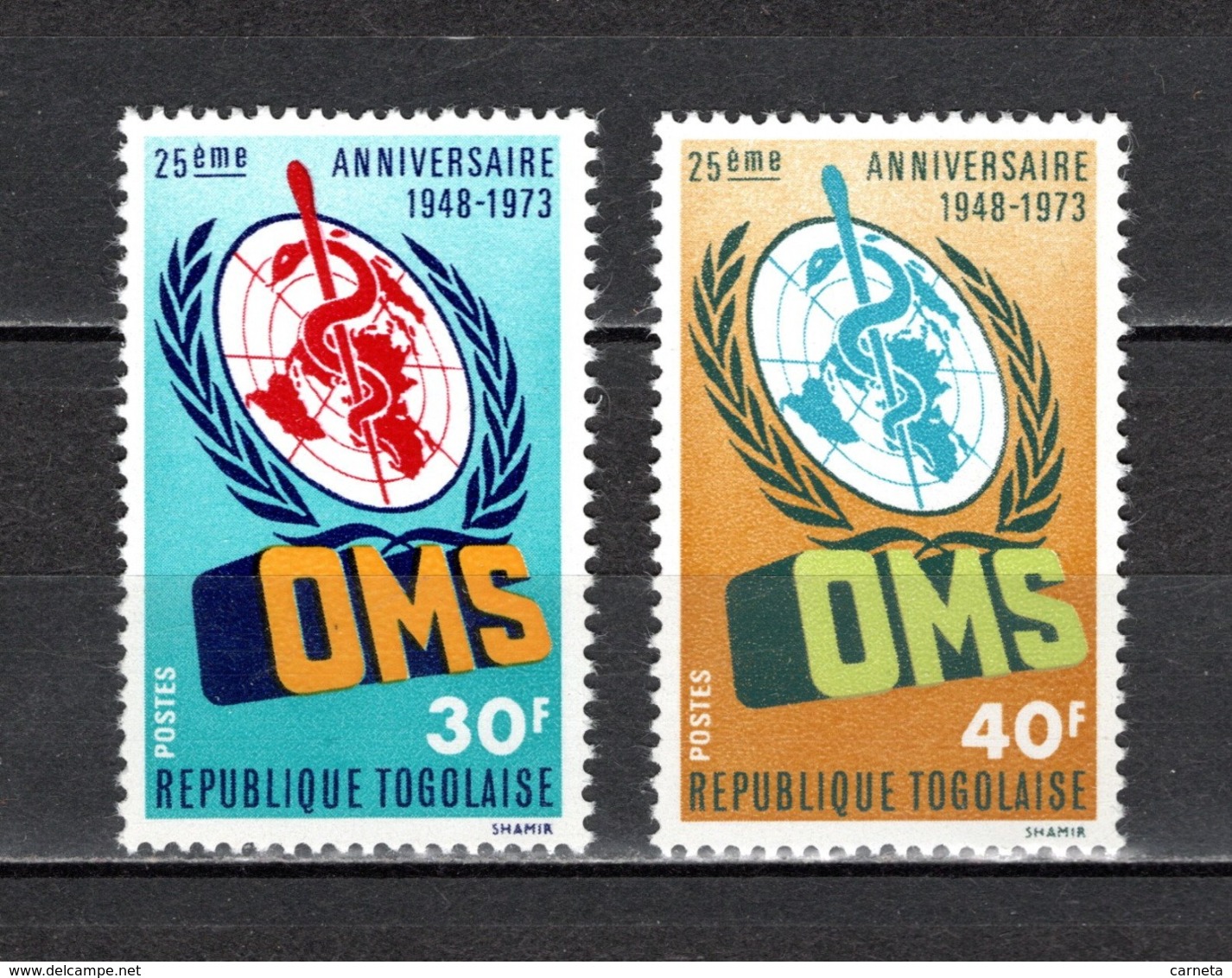 TOGO N°  764 + 765  NEUFS SANS CHARNIERE COTE  2.20€  OMS - Togo (1960-...)