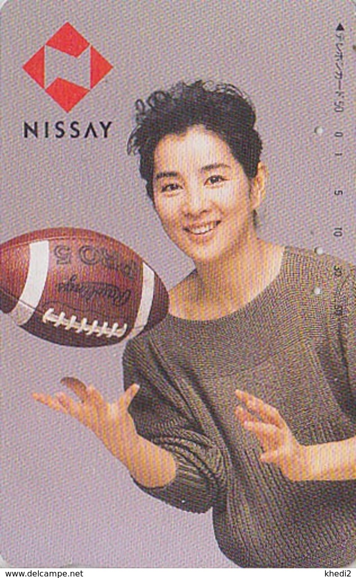 TC JAPON / 330-15164 - Femme Sport RUGBY - NISSAY - GIRL JAPAN Free Phonecard - Frau Versicherung TK - Assu 6159 - Japon