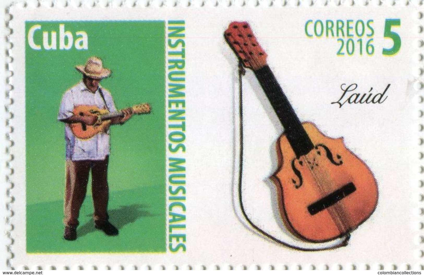 Lote CU2016-3, Cuba, 2016, Sello, Stamp, Instrumentos Musicales,  5 V, Musical Instruments, Musicians - Otros & Sin Clasificación