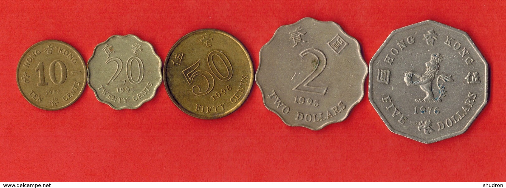 Hong Kong 5 Coins Set 1976-1998 - Hong Kong