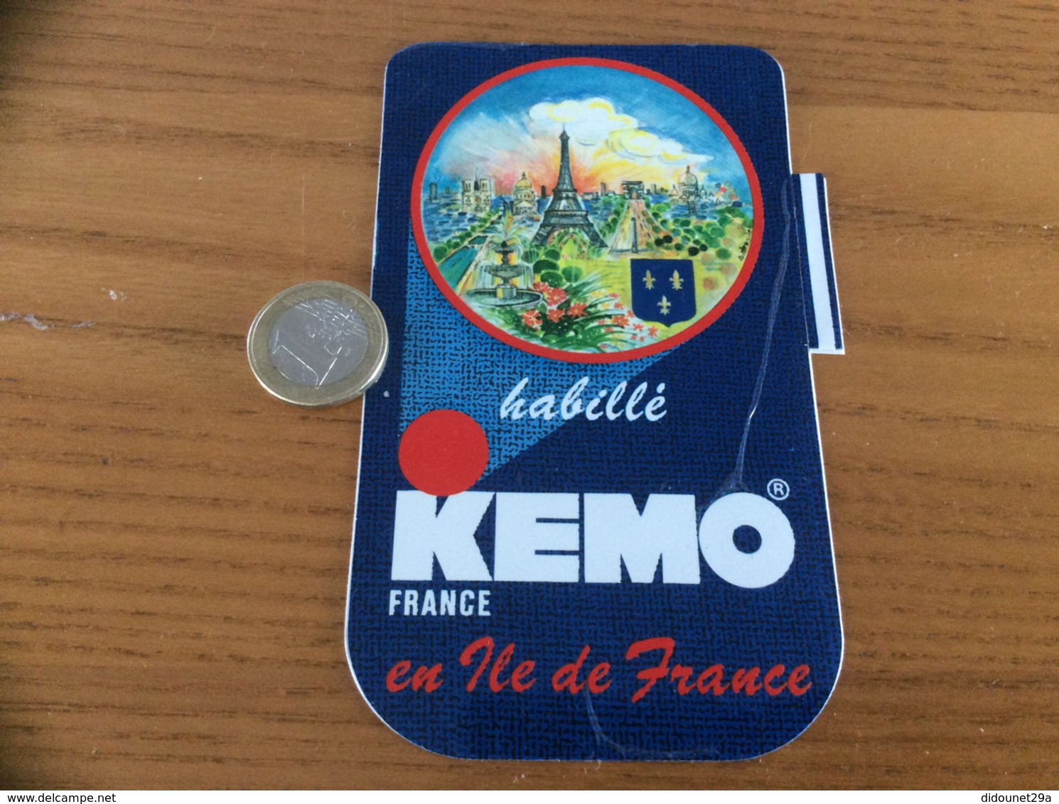 AUTOCOLLANT, Sticker «KEMO FRANCE - Habillé En Île De France » (blason, Vêtement) - Autocollants
