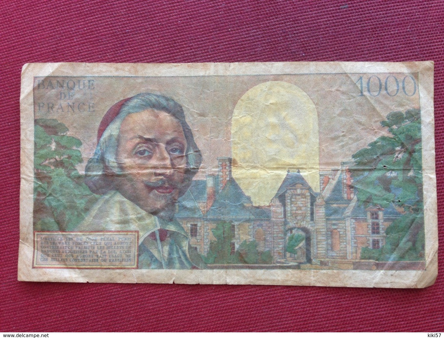 FRANCE Billet De 1000 Francs 04/10/1956 - 1955-1959 Sovraccarichi In Nuovi Franchi