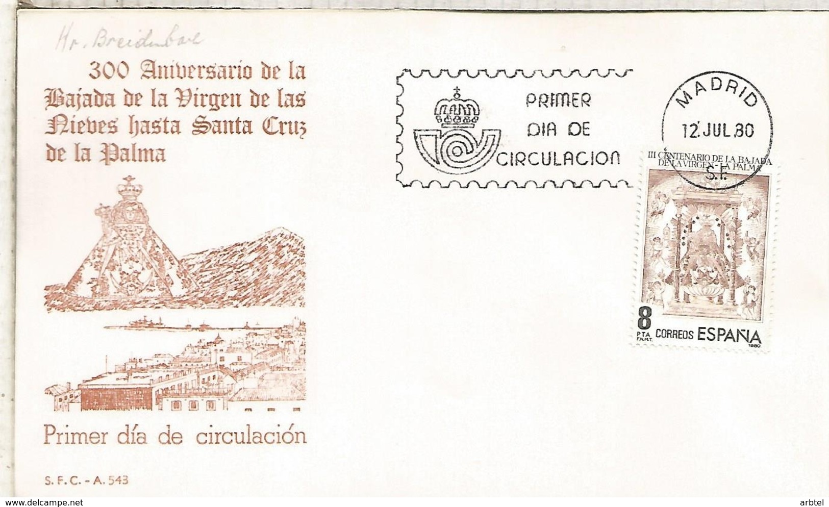 ESPAÑA SPD 1980 VIRGEN DE LAS NIEVES RELIGION - Cristianismo