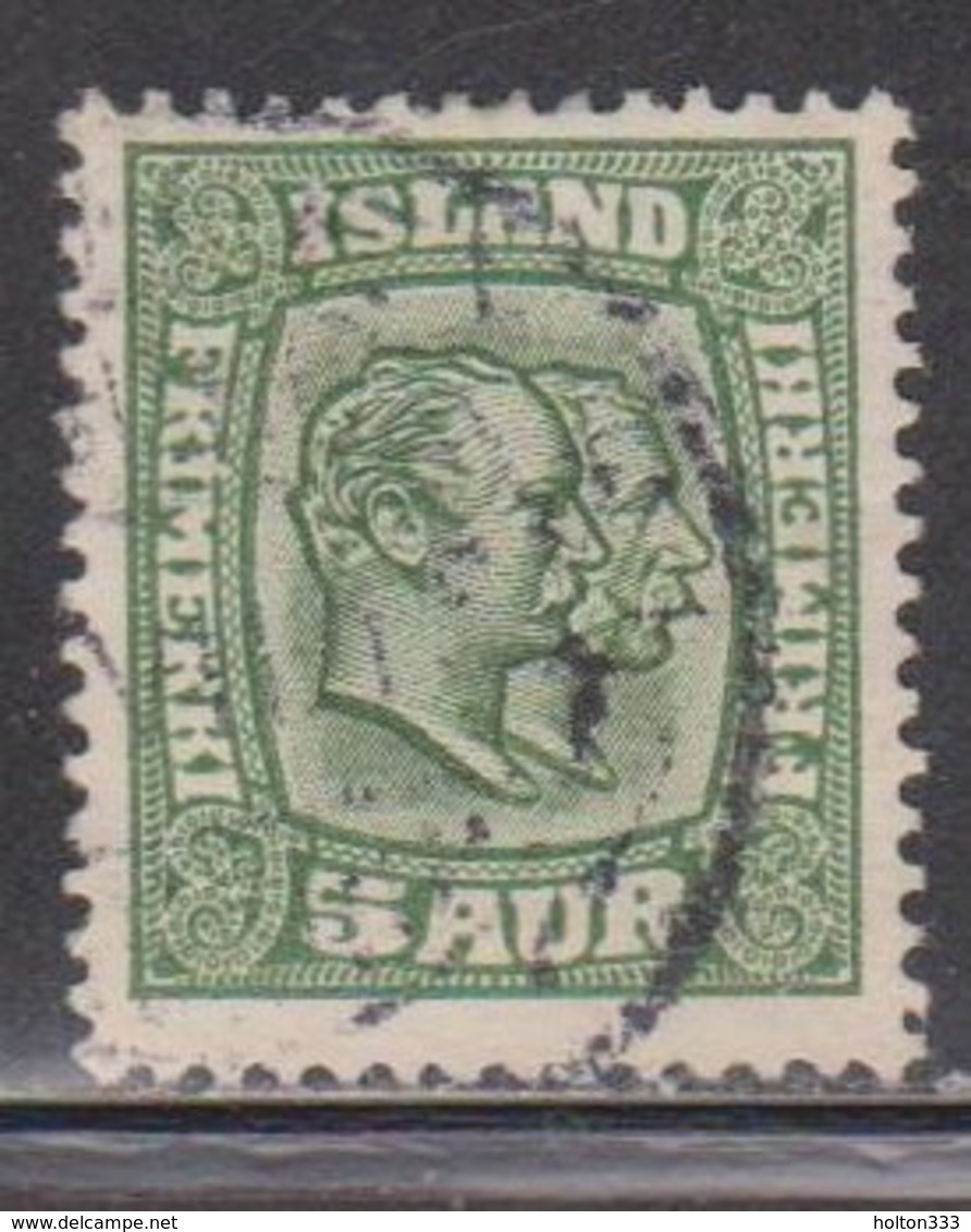 ICELAND Scott # 74 Used - Kings Christian IX & Frederik VIII - Used Stamps