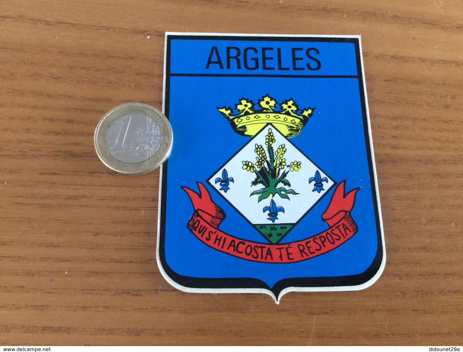 AUTOCOLLANT, Sticker «ARGELES (66) » (blason) - Autocollants