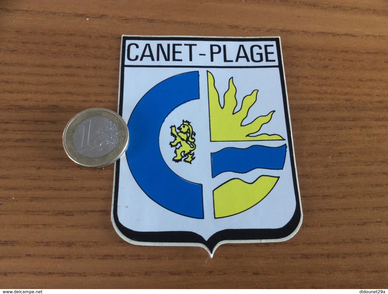 AUTOCOLLANT, Sticker «CANET-PLAGE (66) » (blason) Type 1 - Stickers