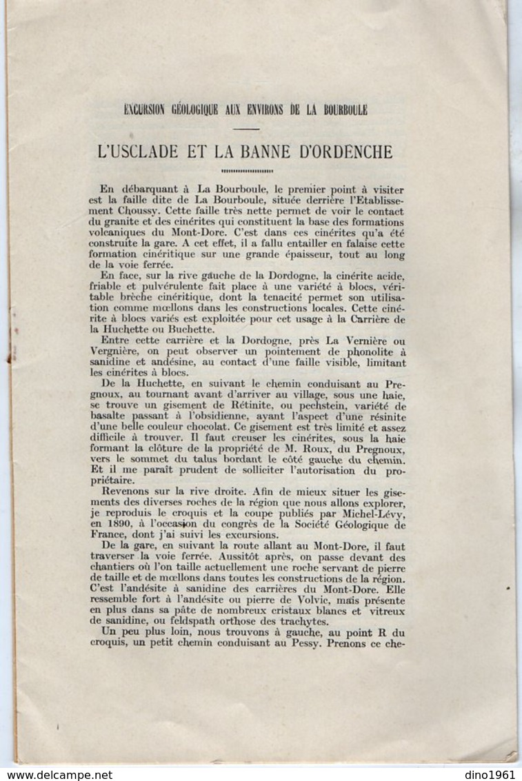 VP15.706 - LA BOURBOULE 1932 - L' Usclade Et La Banne D'Ordenche Par J. DEMARTY - Histoire