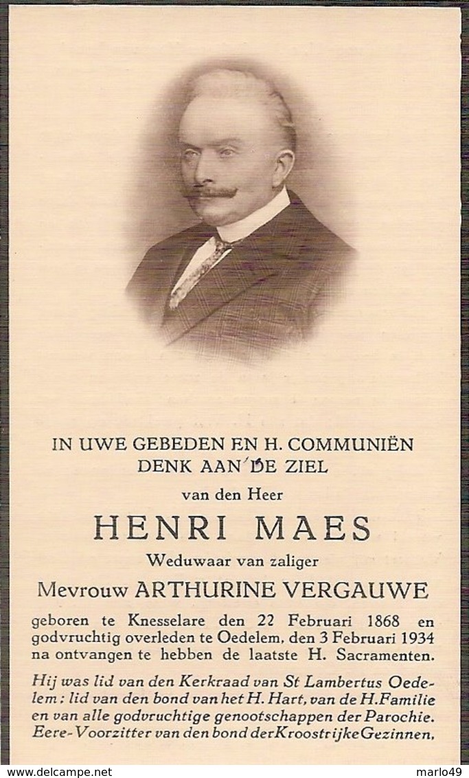 DP. HENRI MAES ° KNESSELARE 1868- + OEDELEM 1934 - Religion &  Esoterik