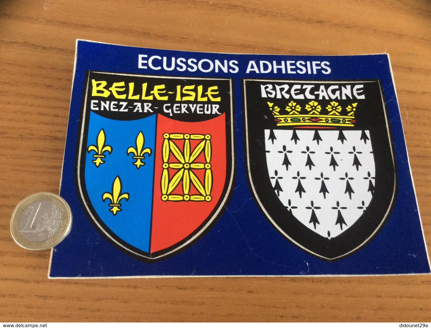 CPM AUTOCOLLANT, Sticker «BELLE-ISLE (56) - BRETAGNE » (blason) - Autocollants