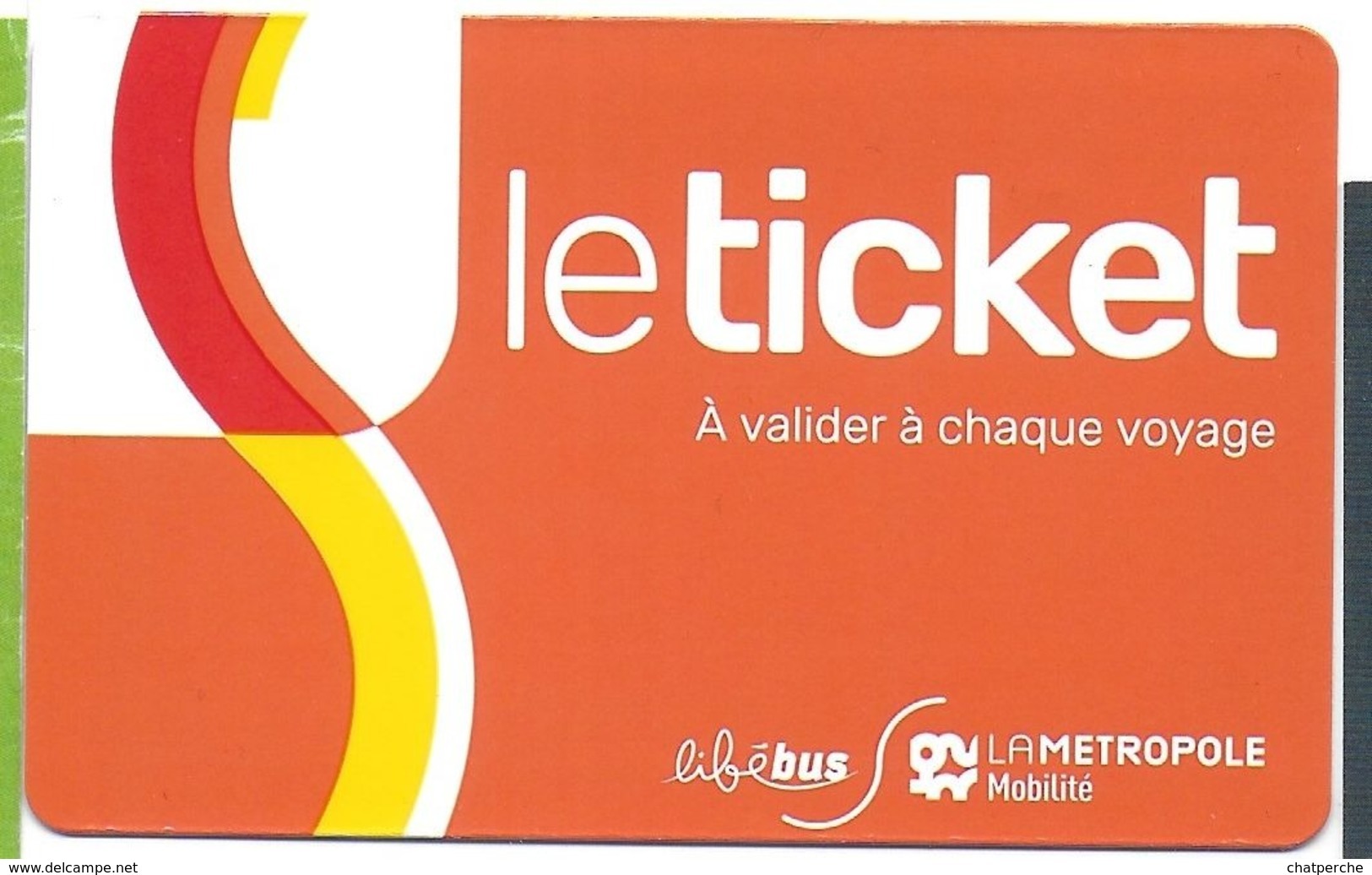 BILLET TICKET AUTOBUS SALON-DE-PROVENCE 13 BOUCHES DU RHONE LE TICKET LIBEBUS LA MÉTROPOLE MOBILITÉ POUR COLLECTIONNEUR - Europe