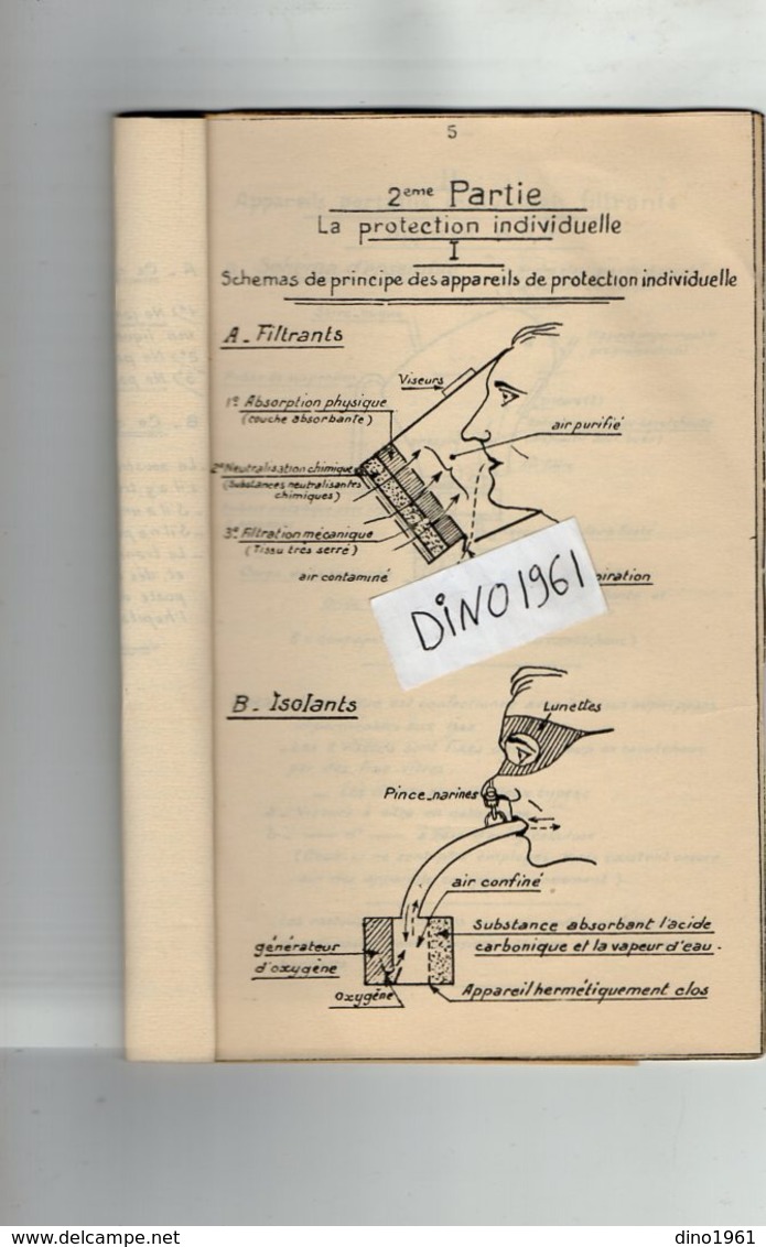 VP15.707 - MILITARIA - Recueil - Défense Passive Contre Les Attaques Aériennes - Appareil Respiratoire / Masque à Gaz .. - Documents