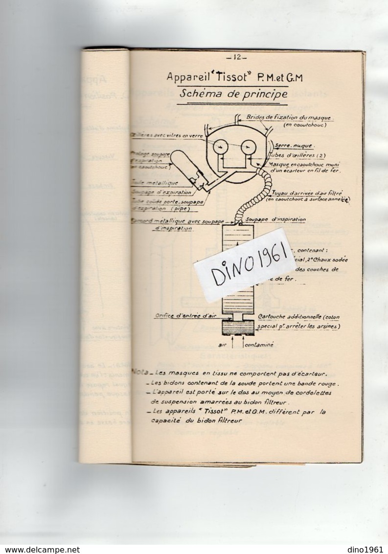 VP15.707 - MILITARIA - Recueil - Défense passive contre les attaques aériennes - Appareil respiratoire / Masque à Gaz ..