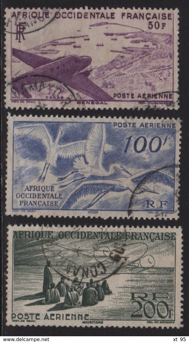 AOF - PA N°12+13+14 - Obliteres - Cote 12.25€ - Used Stamps