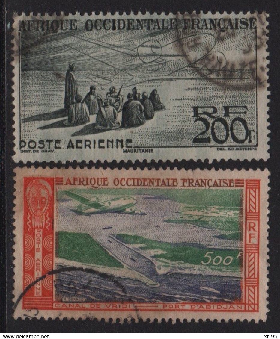 AOF - PA N°14+16 - Obliteres - Cote 11€ - Used Stamps