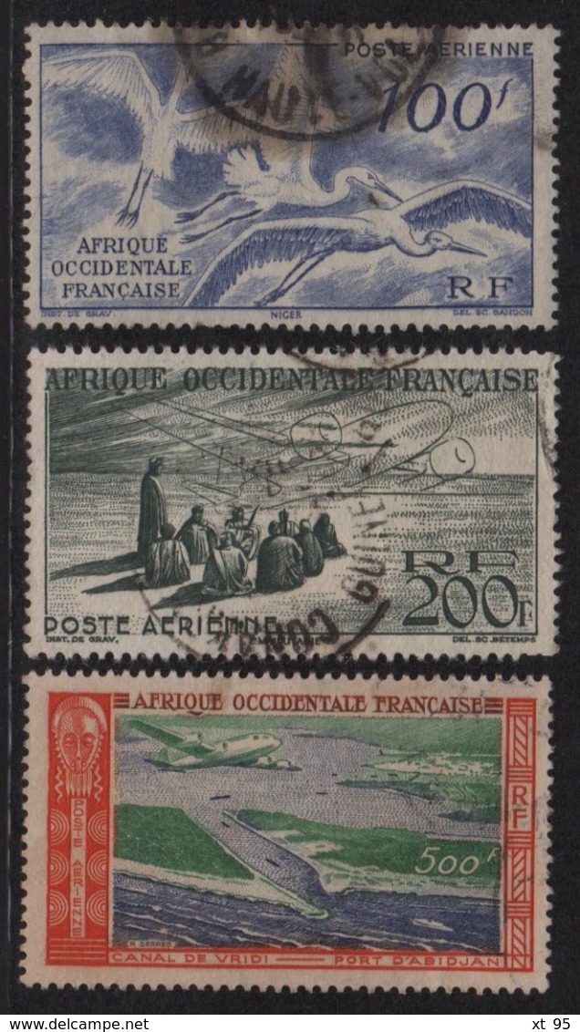 AOF - PA N°13+14+16 - Obliteres - Cote 16.50€ - Used Stamps