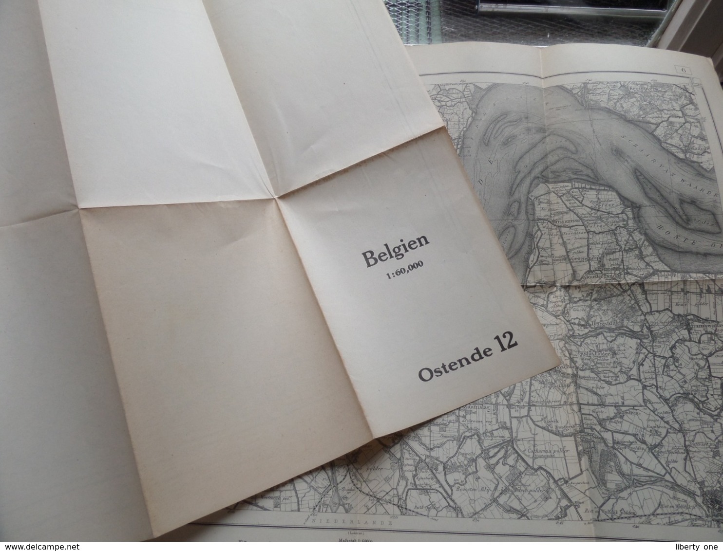 OOSTENDE ( 12 ) Belgien Categorie Stafkaart 1:60.000 ( Kaarten Uit Verzameling / Formaat 60 X 42 Cm. ) Zie Foto's ! - Europe