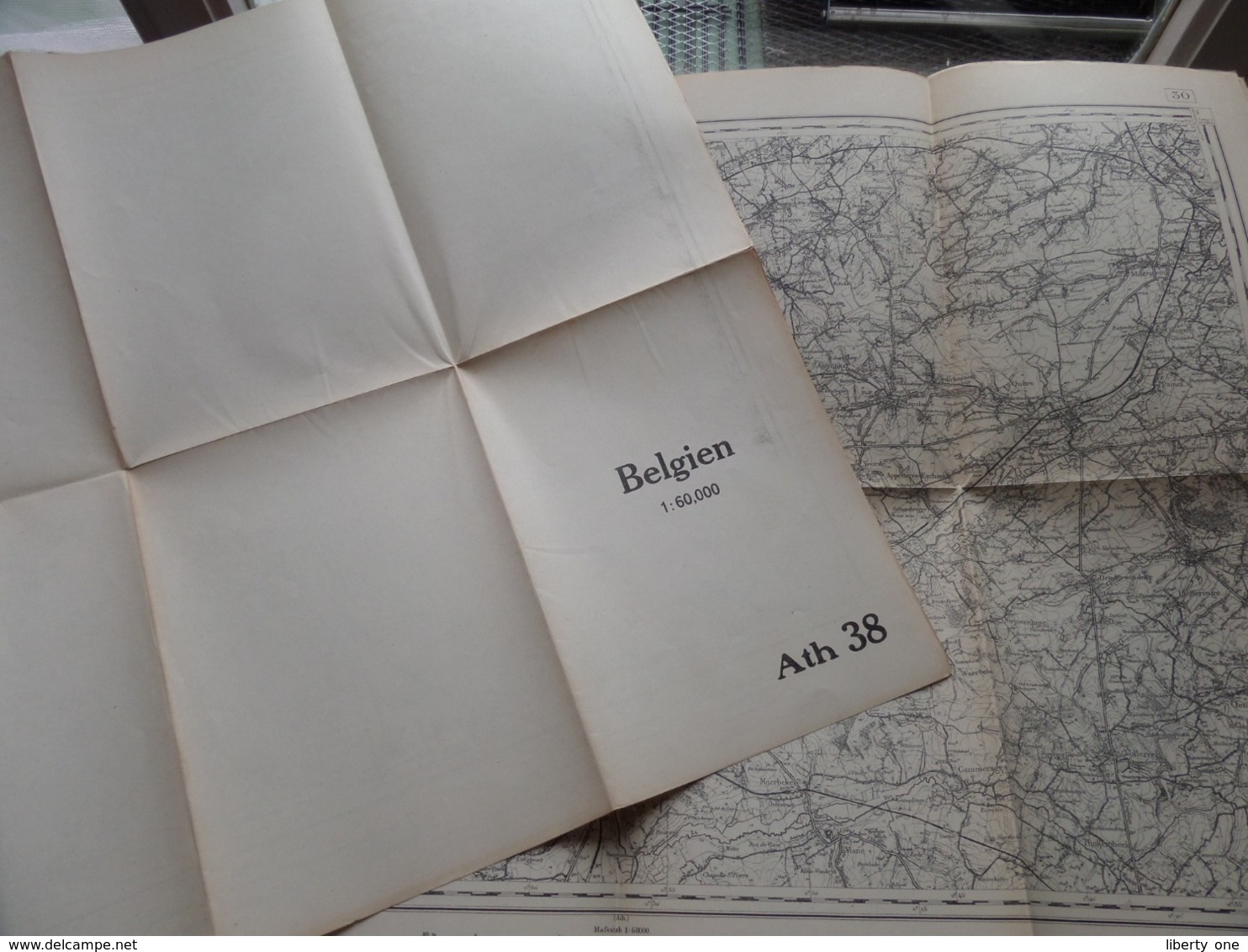 ATH ( 38 ) Belgien Categorie Stafkaart 1:60.000 ( Kaarten Uit Verzameling / Formaat 60 X 42 Cm. ) Zie Foto's ! - Europa