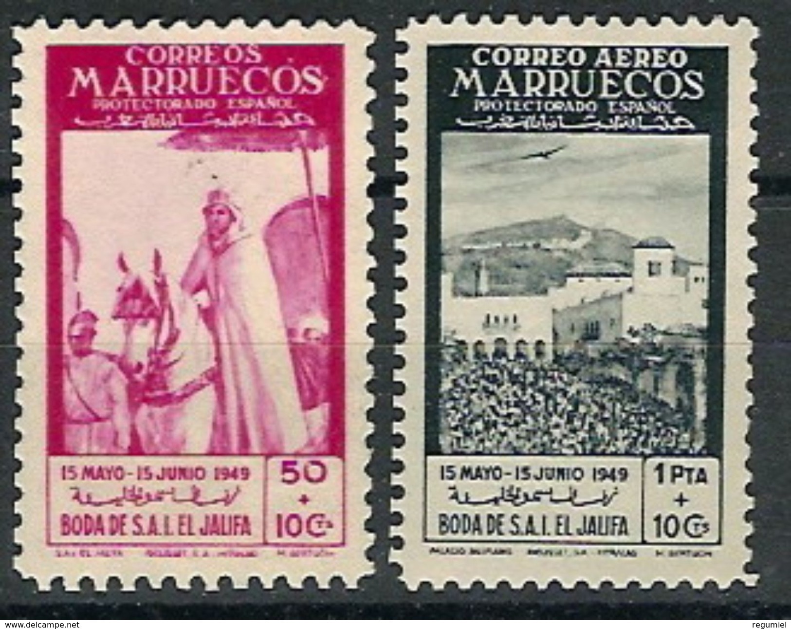 Marruecos 305/306 ** Boda Jalifa. 1949 - Marruecos Español