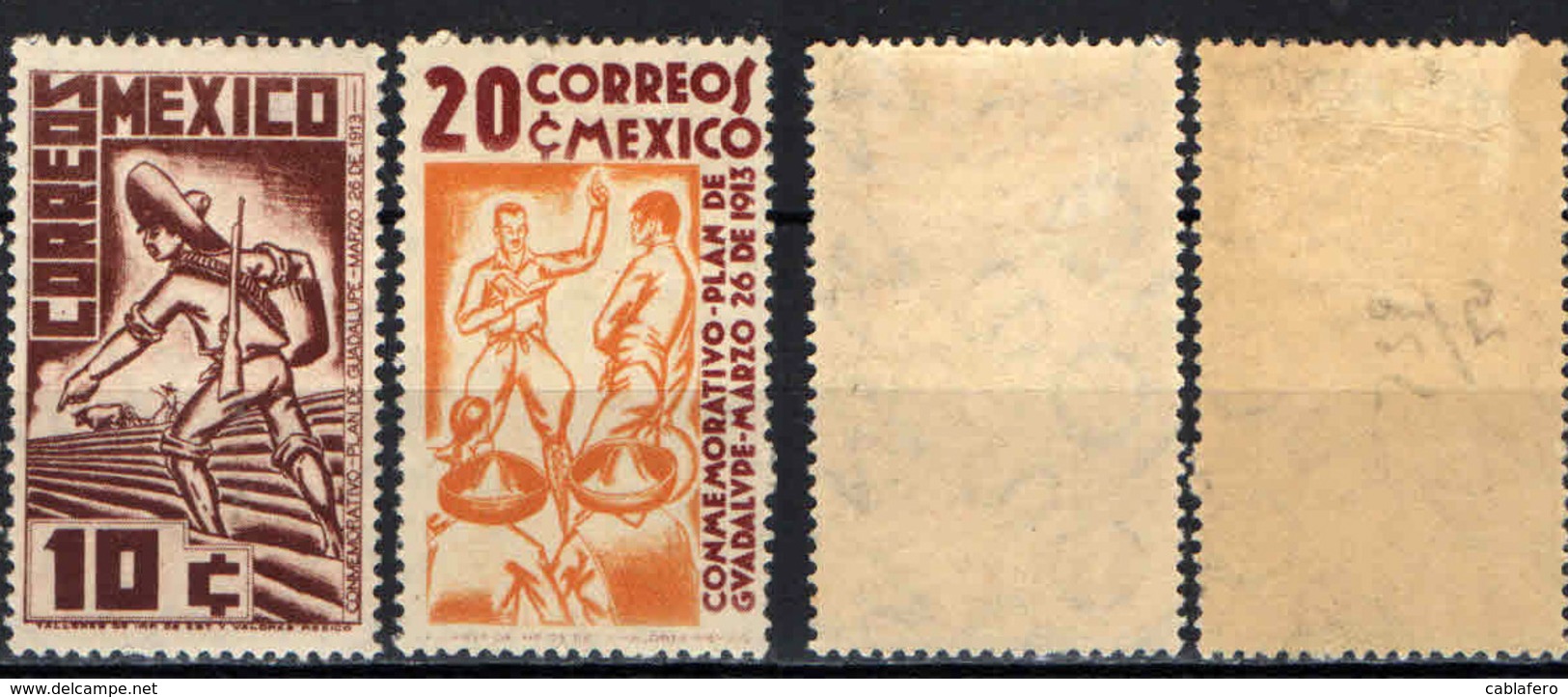 MESSICO - 1938 - Plan Of Guadalupe, 25th Anniv. - MH - Messico