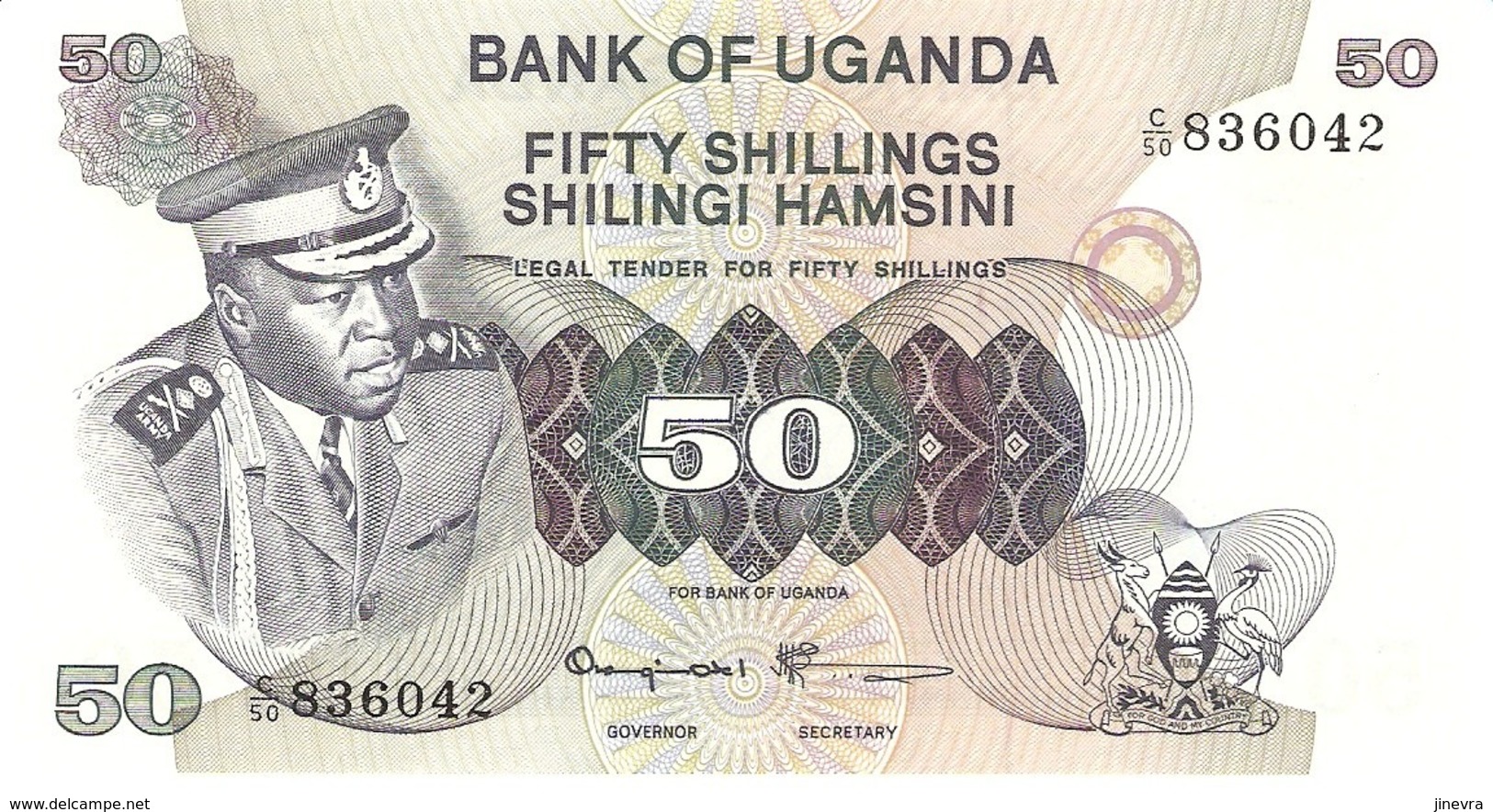 UGANDA 50 SHILLINGS 1973 PICK 8c UNC - Oeganda