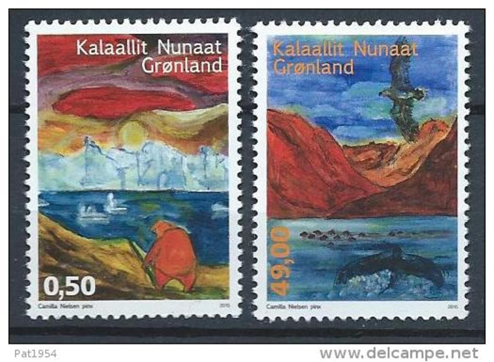 Groënland 2015, 664/665 Neufs, Chansons - Unused Stamps