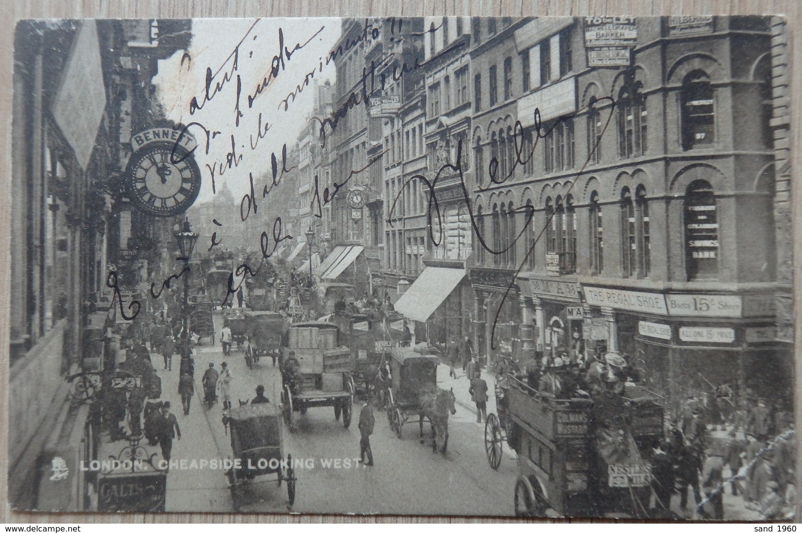 LONDON - CHEAPSIDE LOOKING WEST - Attelage - Raphael Tuck & Sons - Circulé: 1905 - 2 Scans. - London Suburbs