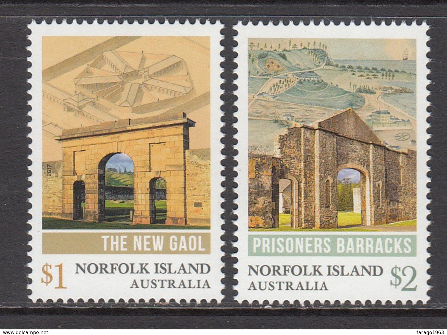 2018 Norfolk Island Convict Heritage Complete Set Of 2 @  Below Face Value - Norfolkinsel