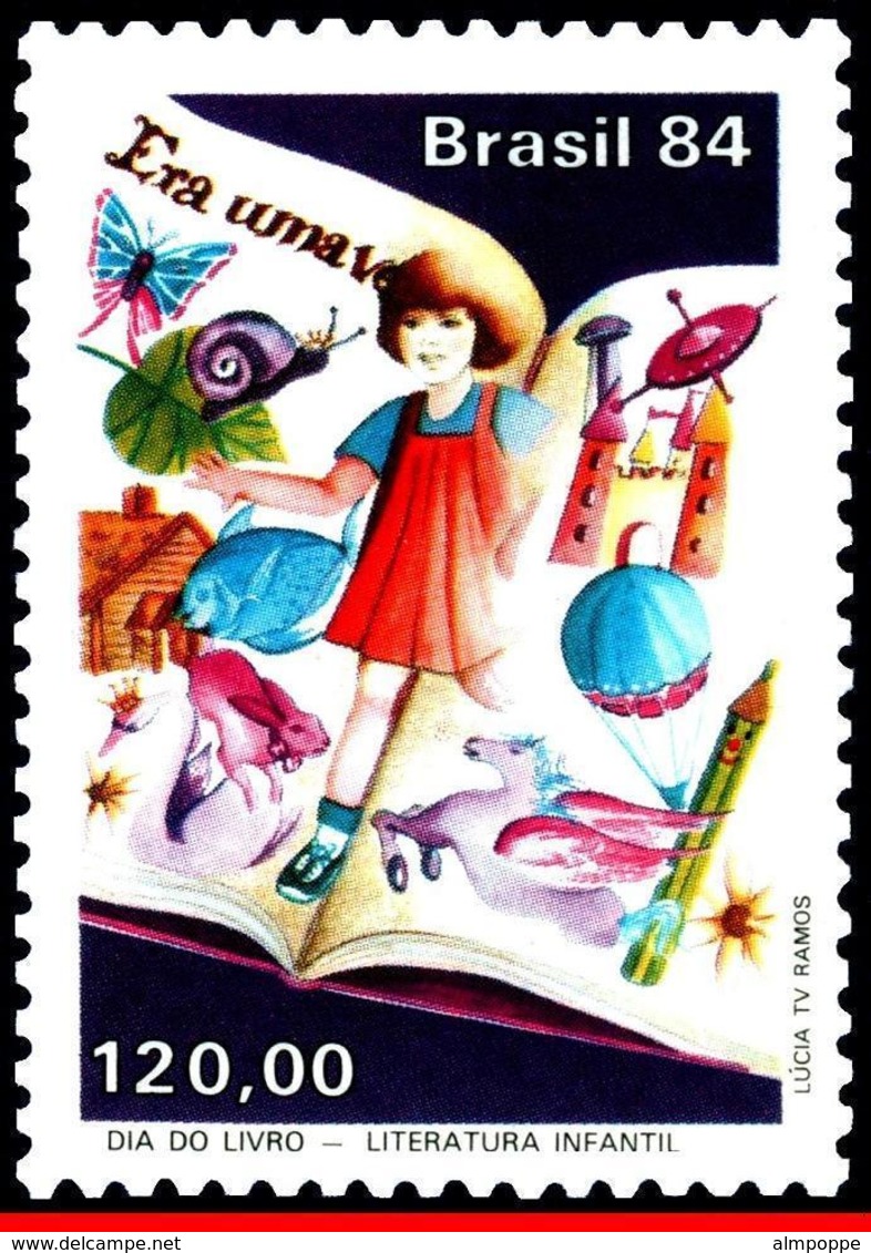 Ref. BR-1958 BRAZIL 1984 BOOKS, BOOK DAY,, CHILDREN'S LITERATURE, MI# 2075, MNH 1V Sc# 1958 - Neufs