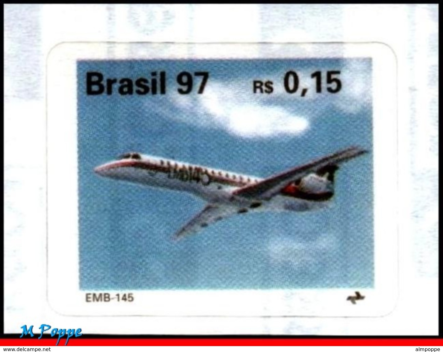 Ref. BR-2619-23 BRAZIL 1997 PLANES, AVIATION, BRAZILIAN AIRPLANES,, TUCANO, BRASILIA, MI# 2740-44,MNH 5V Sc# 2619-2623 - Aerei