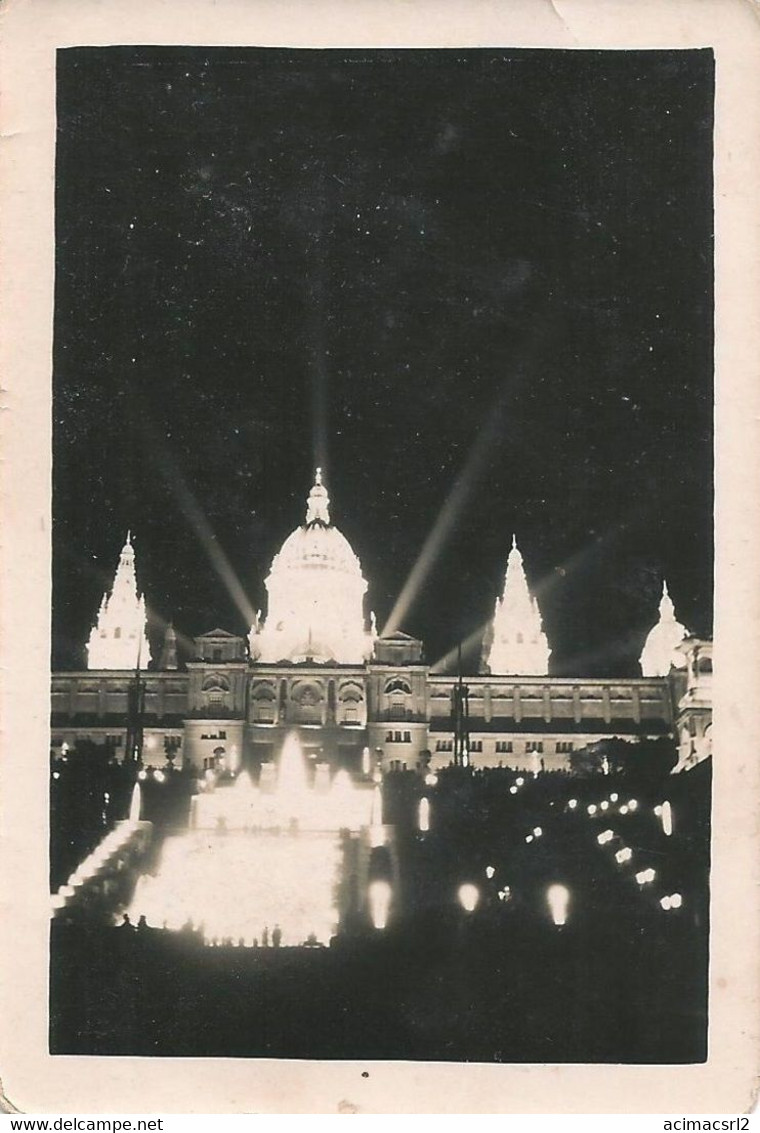 X2005 SPAIN ESPAÑA - Exposición De BARCELONA Nocturna - Vintage Photo Snapshot 8x6cm 1930 - Lugares