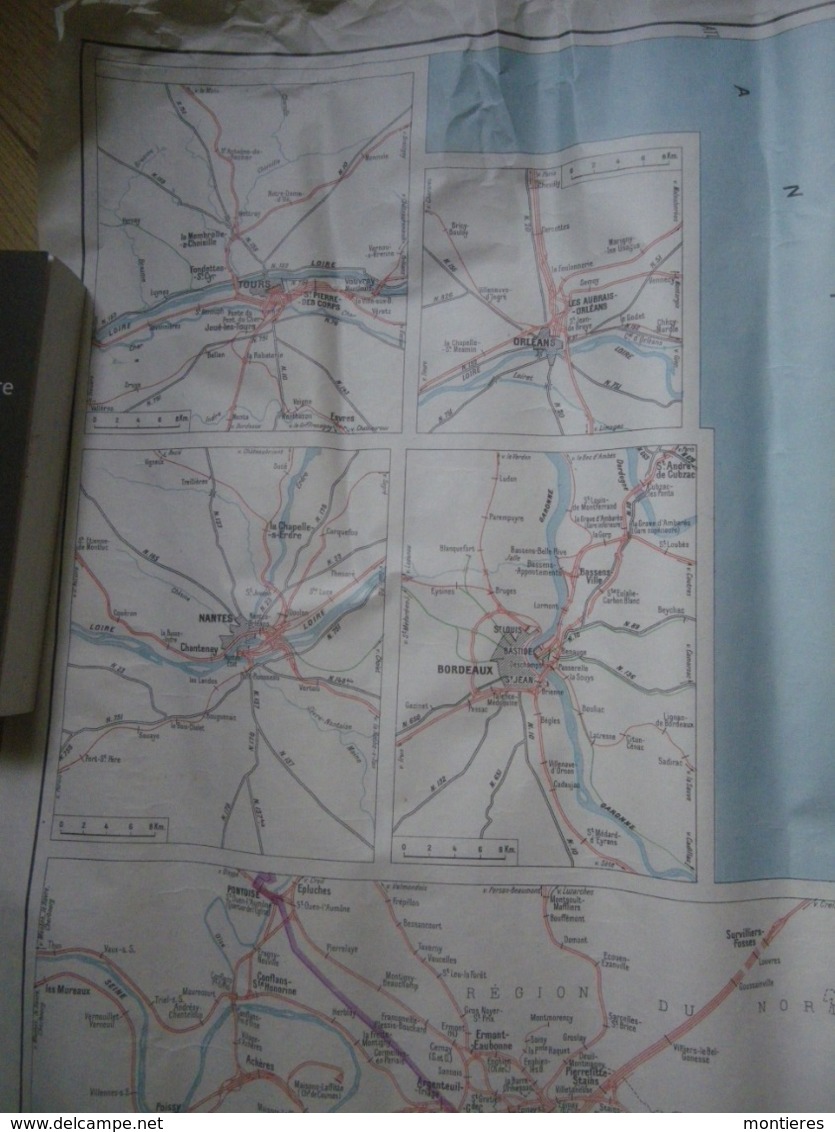 CARTE DES CHEMINS DE FER FRANÇAIS QUART SUD OUEST - SNCF : Saint Pierre Des Corps Les Aubrais Nantes Bordeaux Saint Jean - Europe