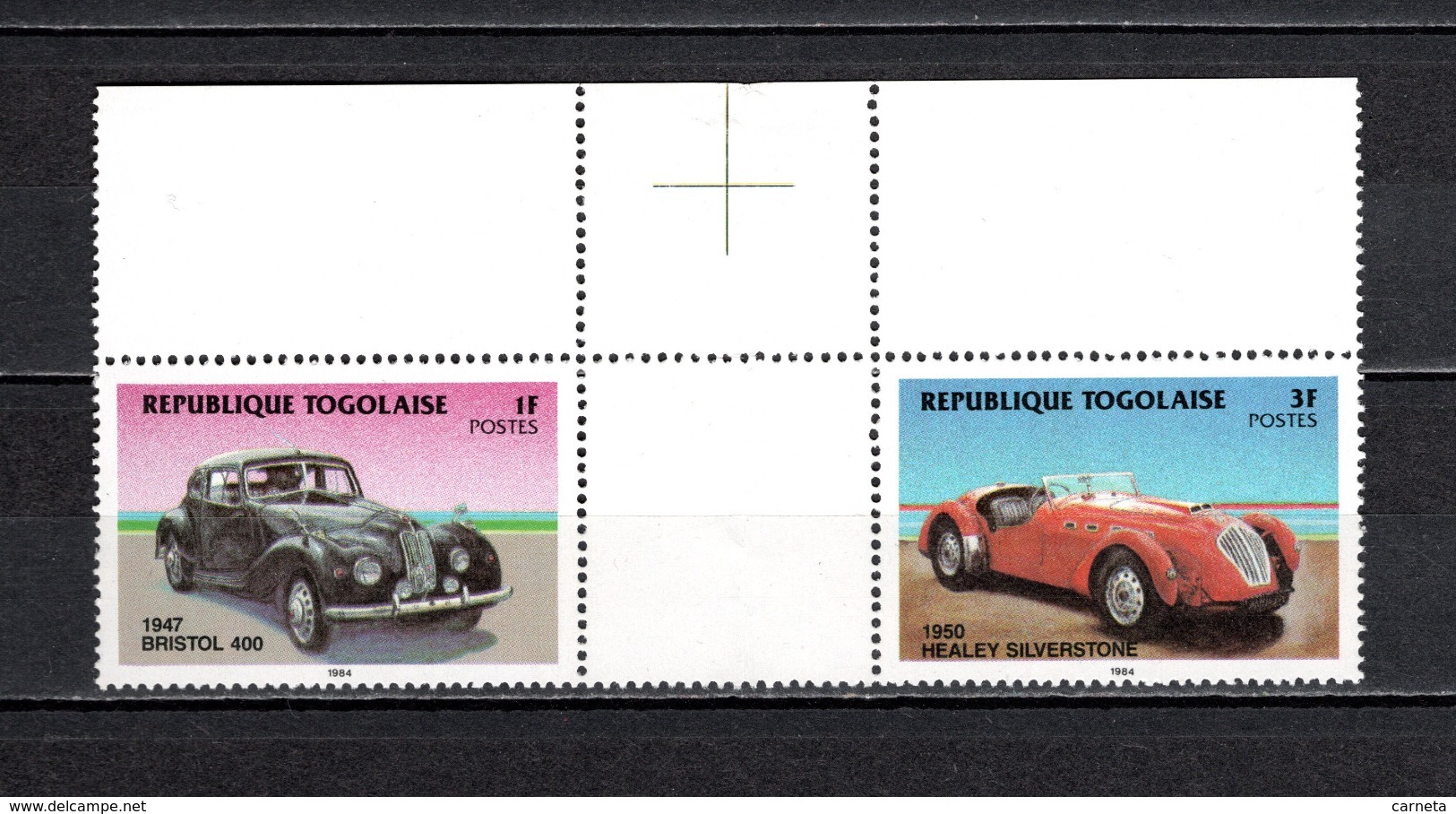 TOGO N° 1153 + 1155 SE TENANT  NEUFS SANS CHARNIERE COTE  ? € VOITURE AUTOMOBILE ANCIENNE RARE VOIR DESCRIPTION - Togo (1960-...)