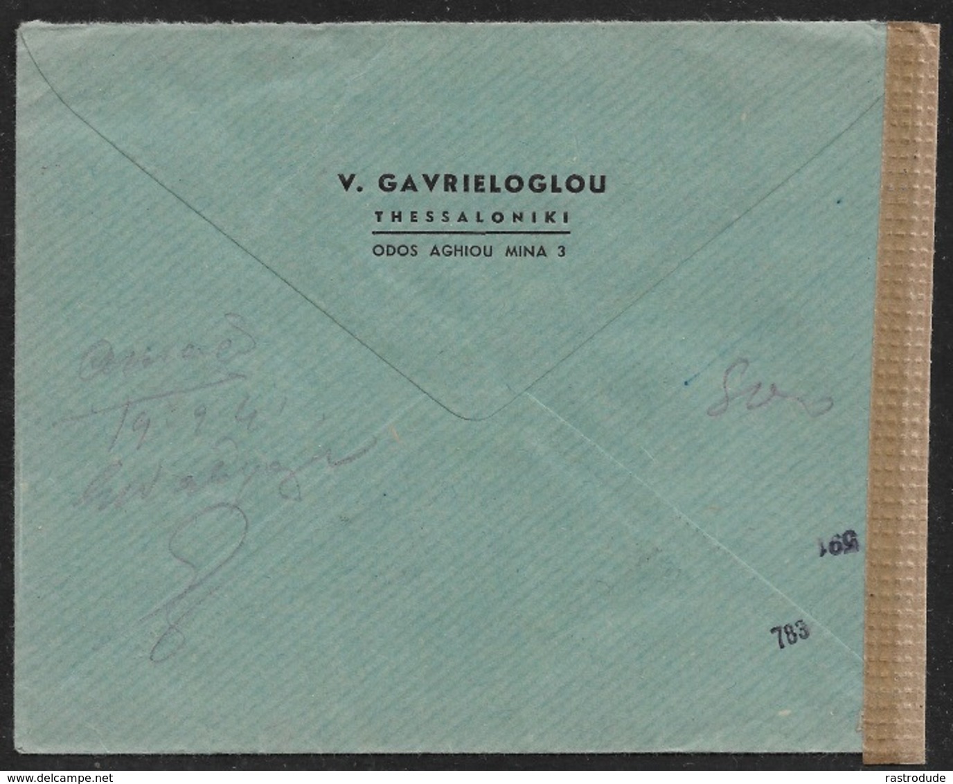 1943 GRIECHENLAND GREECE - EXPRESS R-Brief OKW ZENSUR - THESSALONIKI N. LEIPZIG - Covers & Documents