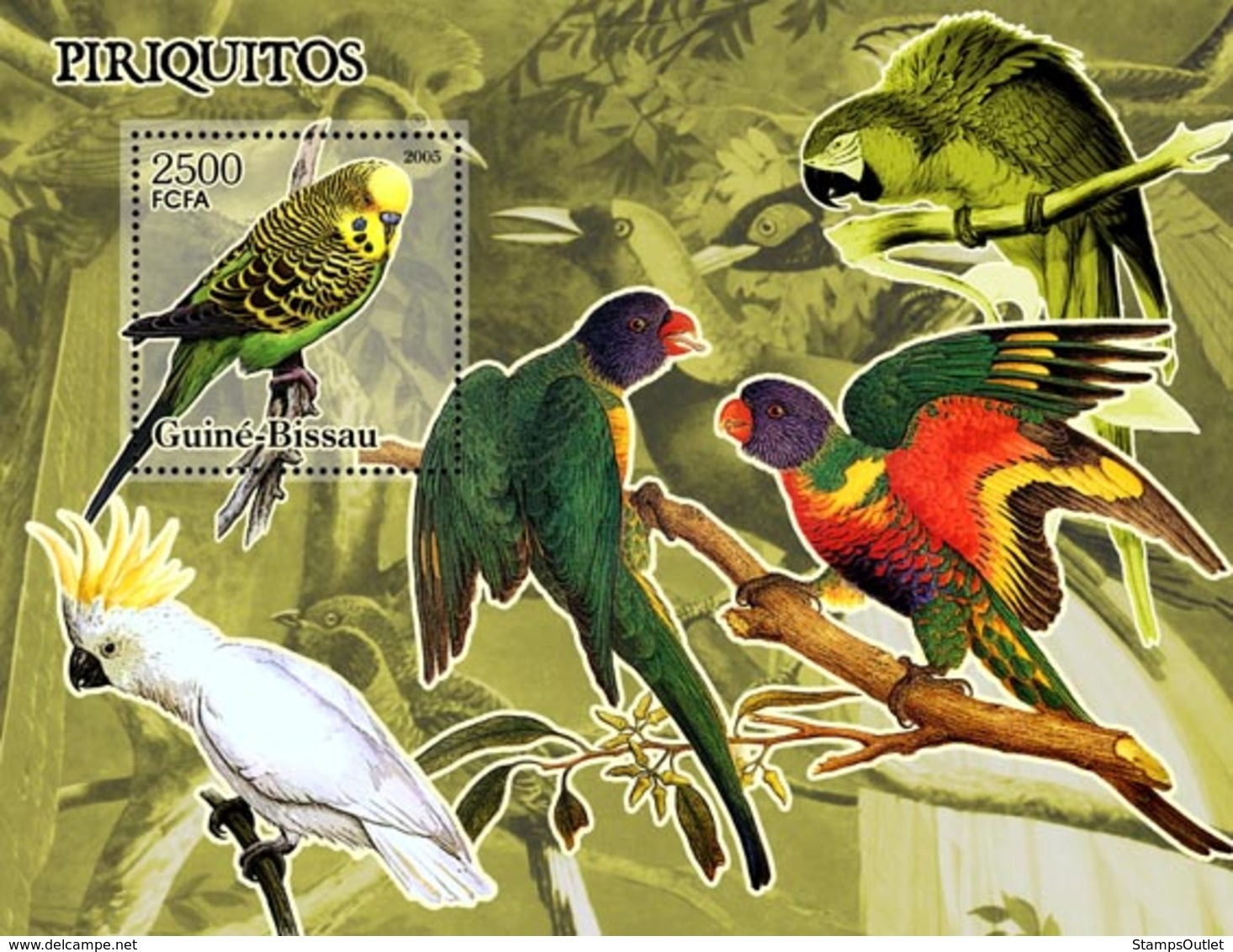 Guinea - Bissau 2005 - Parrots S/s, Y&T 292, Michel 3250/BL541 - Guinée-Bissau