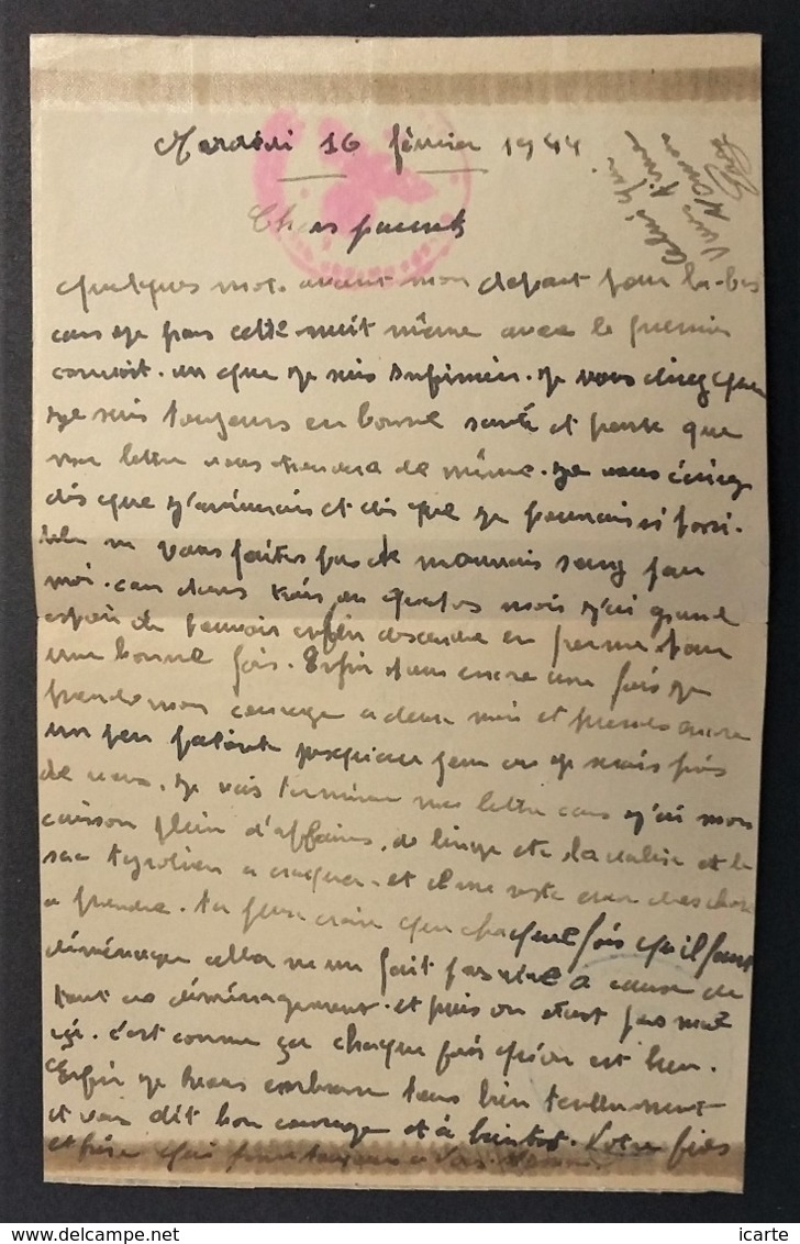 Carte-lettre D'un Français Infirmier ORGANISATION TODT Feldpostnummer 10 168 Bauleitung Hafen > Marseille 1944 - Guerre De 1939-45