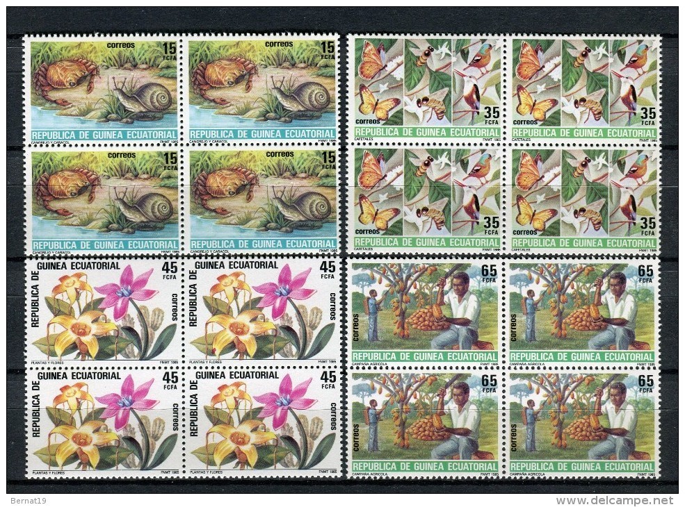 Guinea Ecuatorial 1985. Edifil 73-76 X 4 ** MNH. - Guinea Ecuatorial