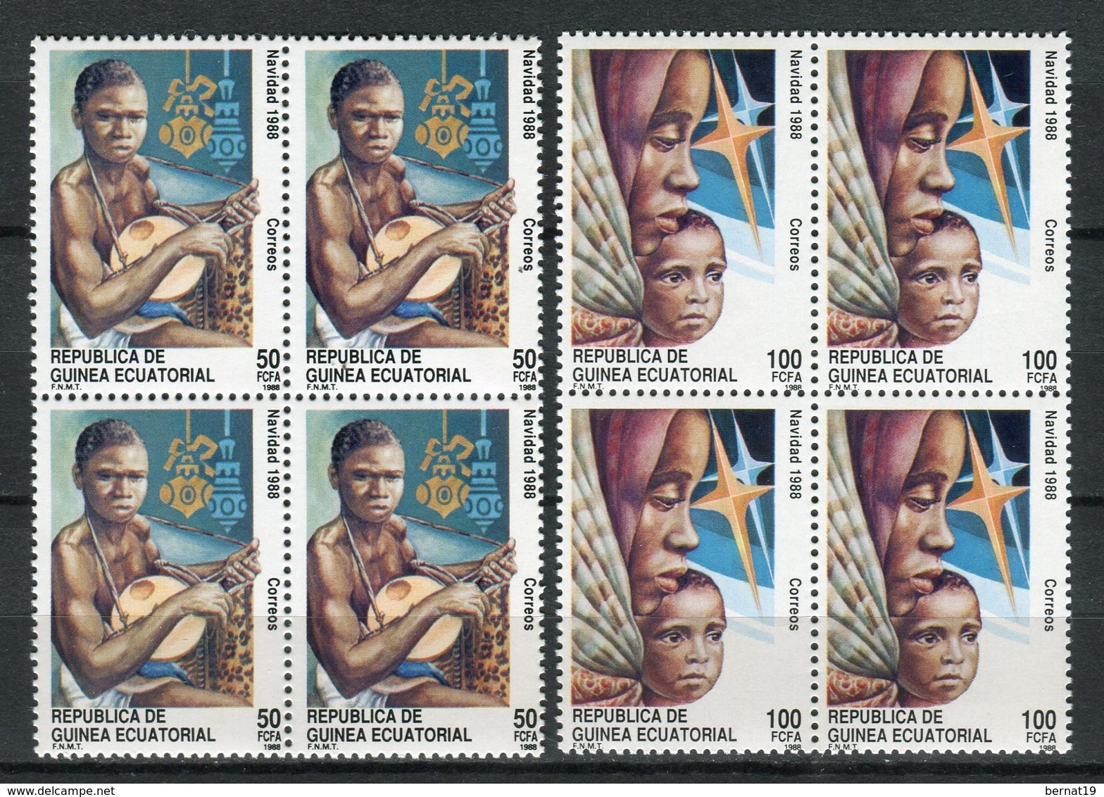 Guinea Ecuatorial 1988. Edifil 107-108 X 4 ** MNH. - Guinea Ecuatorial