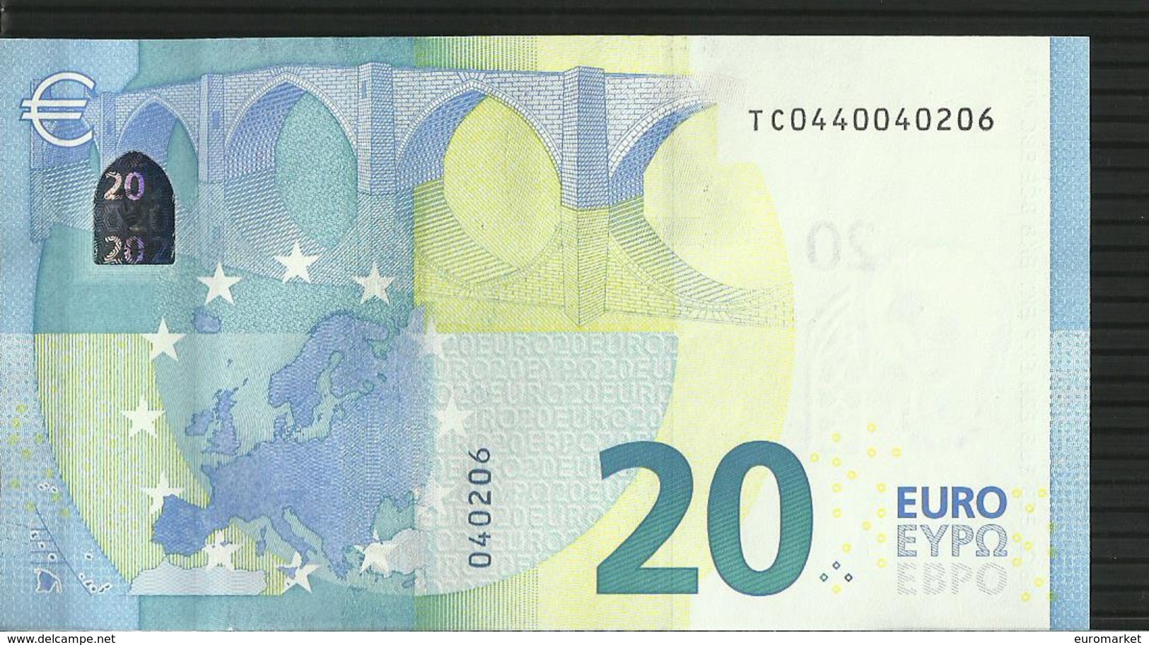 20 EURO IRELAND "T" T006 A5 TC0440040206 AUNC/UNC DRAGHI - 20 Euro