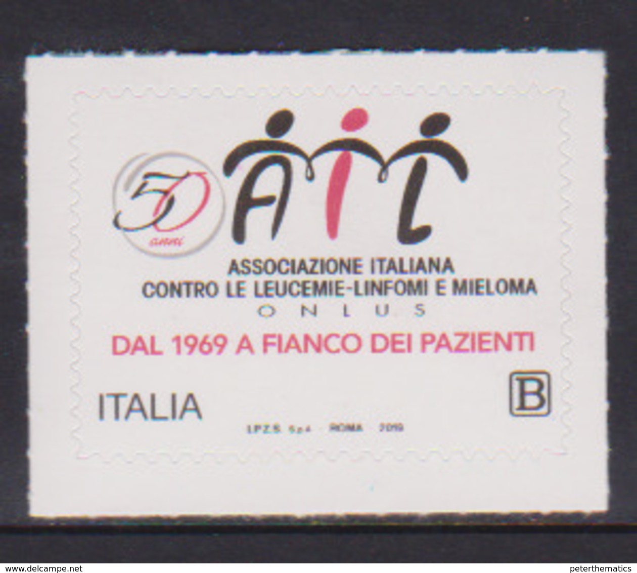 ITALY, 2019, MNH , ITALIAN ASSOCIATION AGAINST LEUCEMIA AND MELANOMA,1v - Other & Unclassified
