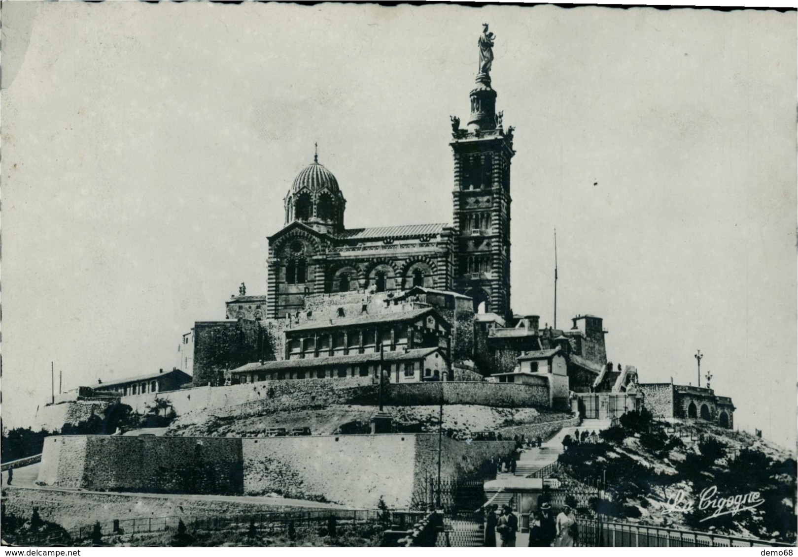 Marseille CPA CPSM 13 Bouches Du Rhône Notre Dame De La Garde Ed La Cigogne - Notre-Dame De La Garde, Ascenseur