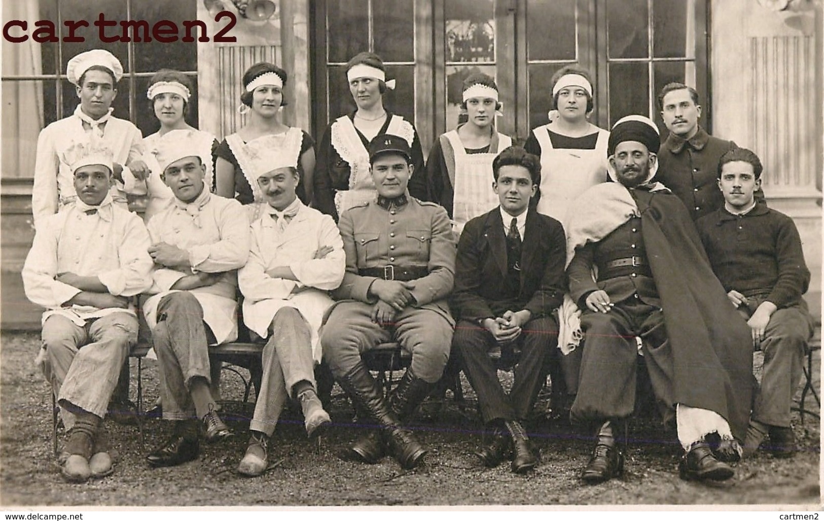 CARTE PHOTO : DOLE HOPITAL MILITAIRE SOLDATS BLESSES INFIRMIERES 39 JURA GUERRE - Dole