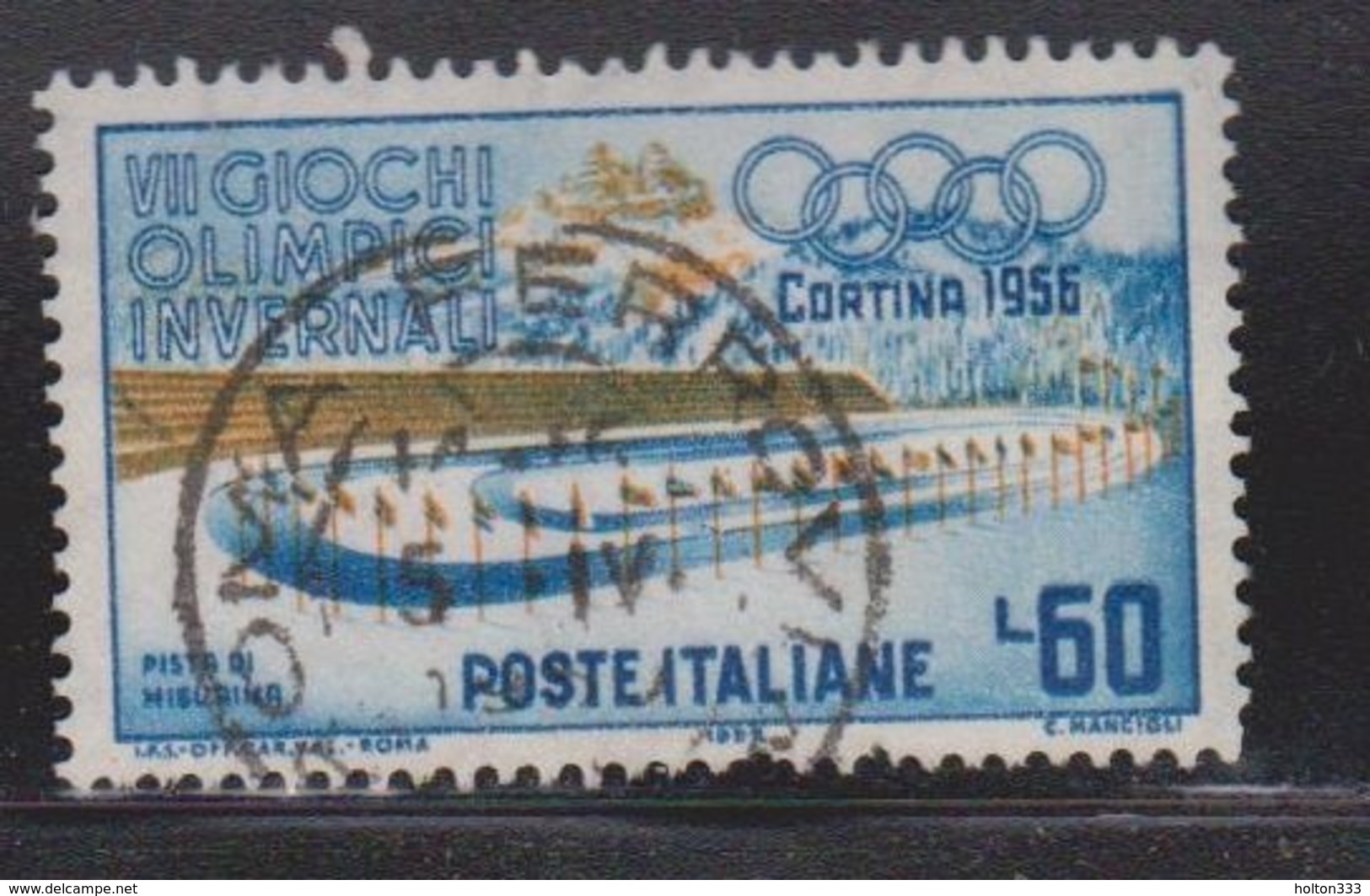 ITALY Scott # 708 Used - Olympic Games 1956 - 1946-60: Used