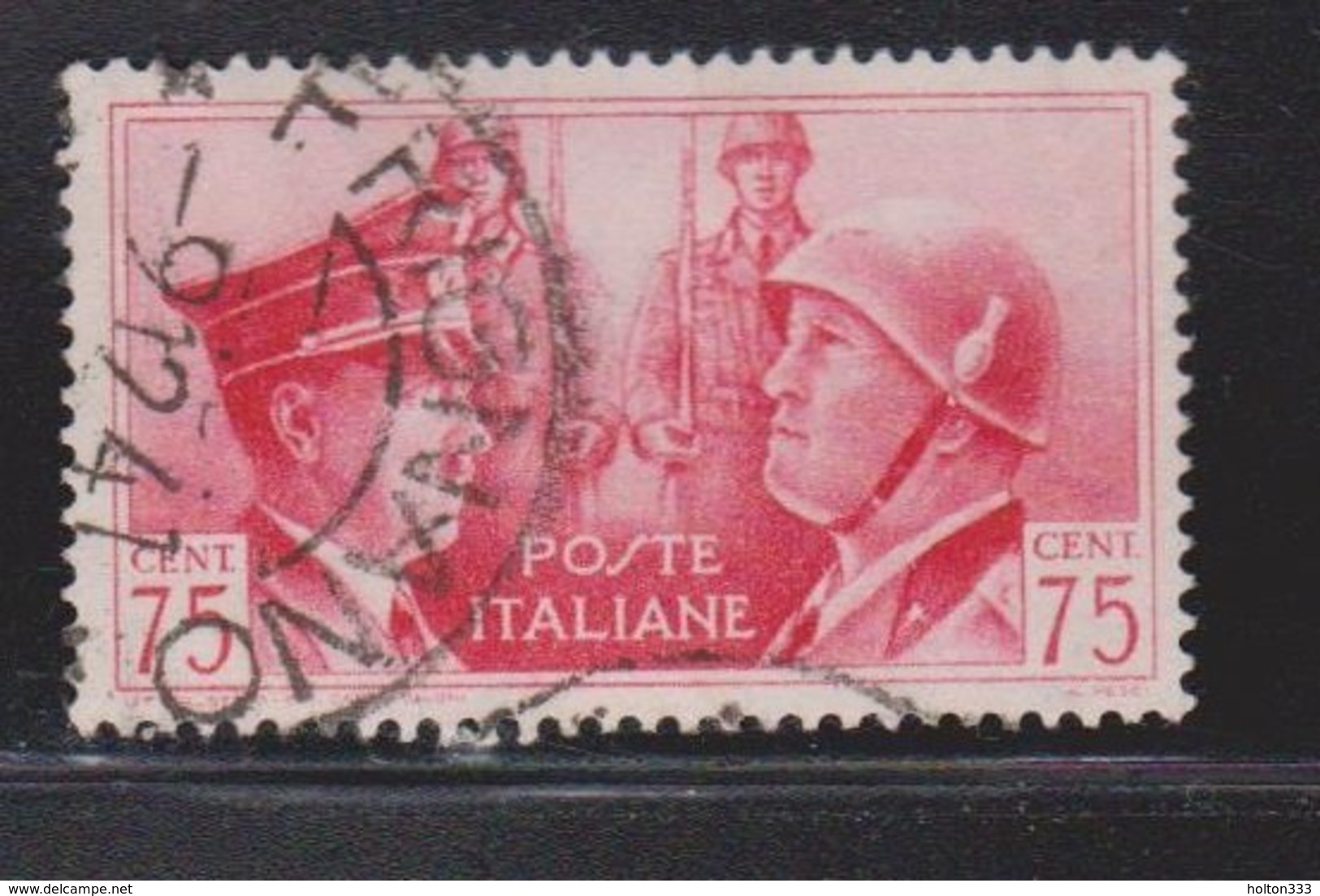 ITALY Scott # 417 Used - Mussolini & Hitler - 1946-60: Used