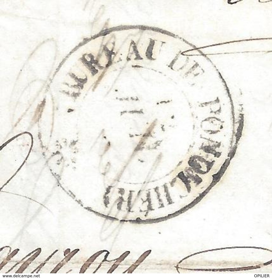 BUREAU DE PONDICHERY Cachet Français 13 Juil 1861 Via Suez Via Marseille Contreseing Marque PD Arrivée Bordeaux 1861 - Storia Postale