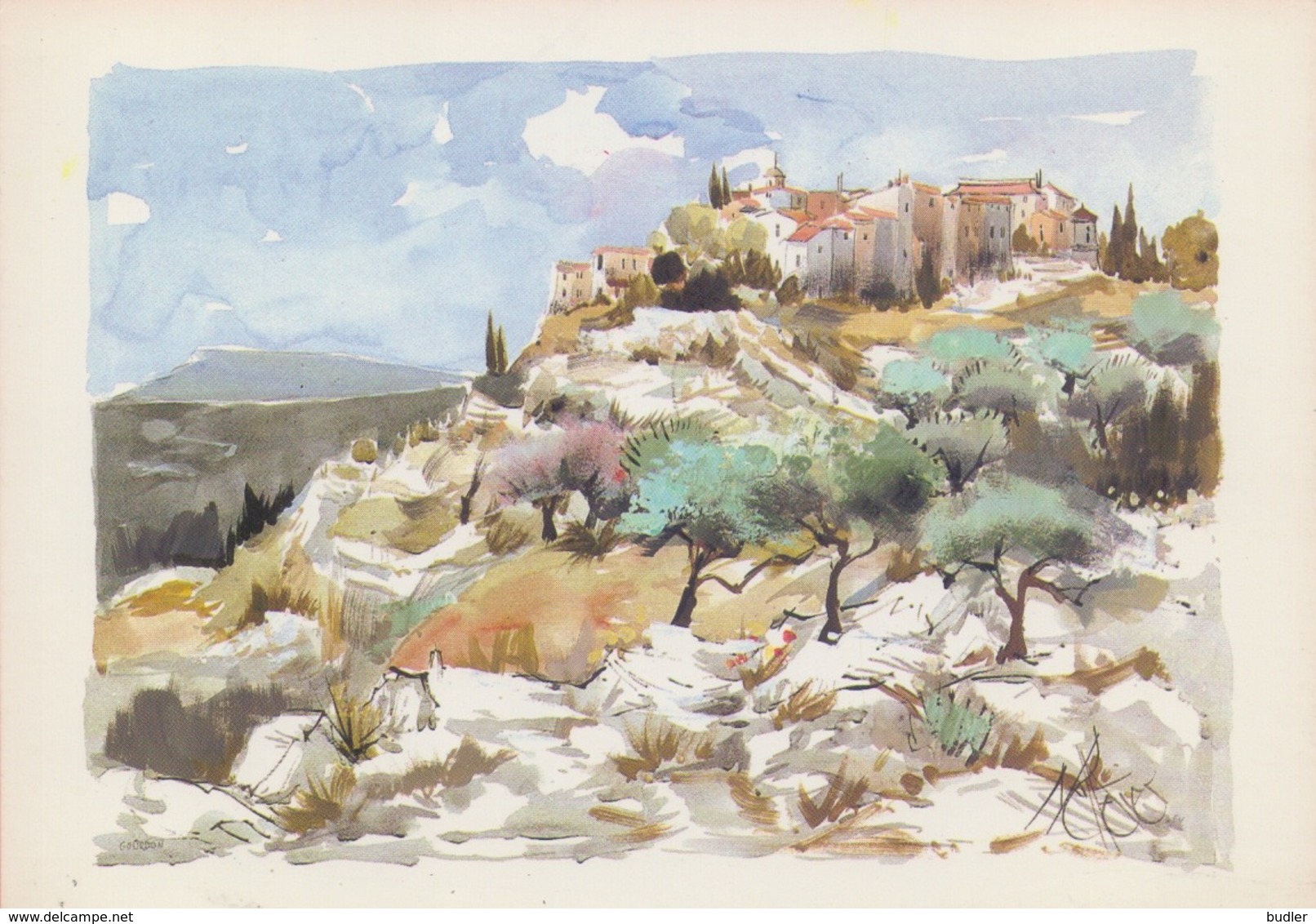 Aquarelle De Michel PELLETIER ## En Provence ## - CPM Neuve (150 X105). - Autres & Non Classés